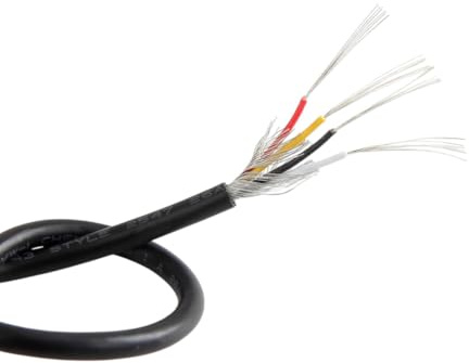 28Awg 4Cores Multicores Shielded Wires Tinned Copper Wire Controlled Cable Headphone Ul2547-2/5/10 Meters