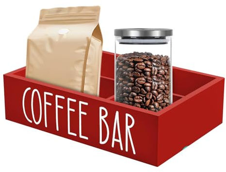 Organizer per caffè, contenitore per cialde di caffè, con divisori rimovibili, contenitore da cucina, per bevande, posto di lavoro, scrivania ogni giorno
