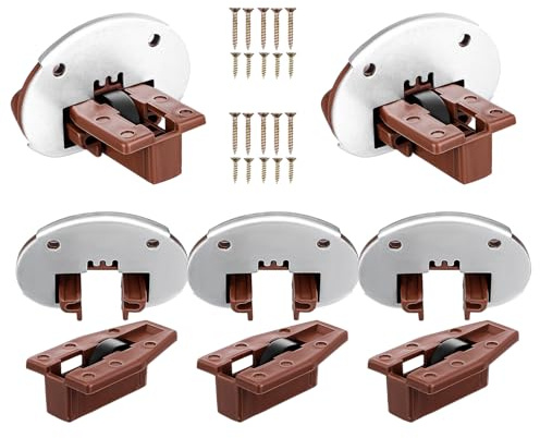 SOIMISS Kit Guide per Cassetti Montaggio Inferiore Accessori in Plastica Resistenti per Mobili e Armadietti Set Riparazione Silenzioso e Stabile per Cassetti da Cucina e Cassettiera 5