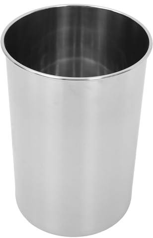 Homoyoyo Papelera Empotrada de Acero Inoxidable 201 para Cocina, Cubo de Basura Integrado en Encimera, Tamaño Estándar, Tapa Oculta, Adecuado para Hogar, Oficina y Restaurante