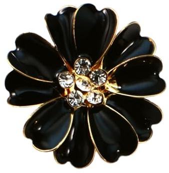 de botones con diamantes de imitación – Clip en forma de flor cubierta de tela botones de costura decorativos para blusas de mujer, vaqueros, vestidos, blusas de tela, ropa, ropa, camisa