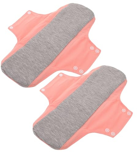 SHOWERORO Compresas para Pérdidas de Orina Posparto Ultradelgadas Lavables de Algodón, Diarios Reutilizables 22x28 Cm Color Coral para Maternidad y Recuperación Femenina
