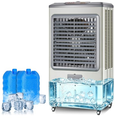 Evaporative Air Cooler 30L Commercial & Domestic, 2000m3/h High Power Portable Air Cooler No Hose for Large Room
