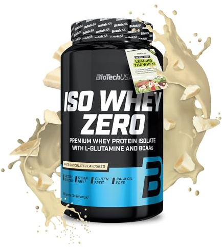 BioTechUSA Iso Whey Zero | Premium Whey Protein Isolate | Grass-Fed | Enzyme-Free | Sugar- and Gluten-Free, 908 g, White Chocolate