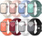 Mastten 8 Stück Sport Armbänder Kompatibel mit Apple Watch Armband 38mm 40mm 41mm 42mm für Damen Herren, Weiche Silikon Ersatz Armband für Apple Watch Series 9 / iWatch 10 9 8 7 6 5 4 3 2 1 SE, Helle