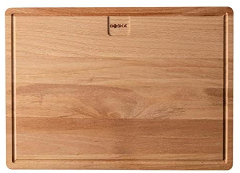 Boska Dining Board Amigo L/Servierbrett/Europäisches Buchenholz/Dinnerbrett mit Auffangrinne / 39 x 28 cm