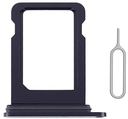Perzework SIM Card Tray Holder Slot Replacement for iPhone 13 (Midnight/Black) with Waterproof Rubber Ring and Eject Pin (Single Sim Version)