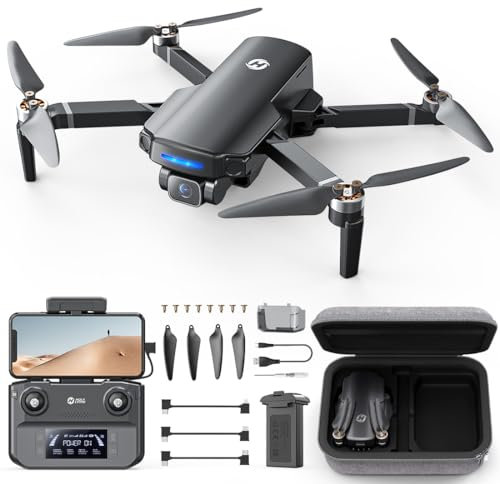 Holy Stone HS360S Drone GPS avec caméra 4K pour adultes débutants, FPV quadricoptère pliable avec HD 5G Transmission d'image de 3 km, moteur sans balais, Follow Me, Smart Return Home, moins de 249 g