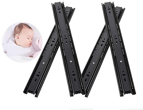 2 Paar Kugelauszug,400 mm Schubladenschienen Vollauszug 45 kg Tragkraft Schubladenauszug, Kugellager Schubladen Schienensystem Teilauszug Schubladen