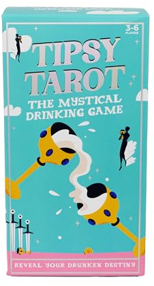 Gift Republic Tipsy Tarot: Juego de Beber místico para Mujeres, desvela tu Destino Borracho, diversión de Fiesta para Adultos, Azul