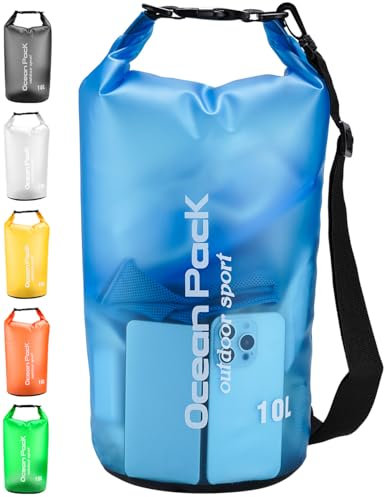 Henrycares Dry Bag wasserdichte Tasche, 20L 10L 5L 2L Wasserdichter Packsack mit Schultergurt, Schwimmen, Baden, Strand, Kanu, Stand Up Paddling, Tauchen