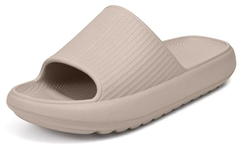 Comwarm Cozislides Original kvinnor män, supermjuka tofflor moln moln skor badtofflor halkfria snabbtorkande sommar trädgård gummi badtofflor med tjock sula