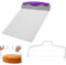 NHQZ Juego de cortadores de tartas de acero inoxidable, acero inoxidable con elevador de tartas, accesorios profesionales para tartas,cortar bizcochos y tartas de manera uniforme, 32 cm