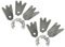 vhbw 18x Lama di ricambio compatibile con Bosch Indego M 700, 450, 400 Connect, 800, M+ 700, S+ 350 tagliaerba - argento, in acciaio