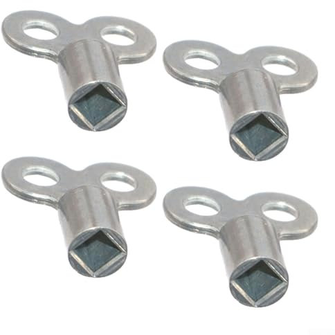 Set di 4 chiavi di sfiato per radiatori, 5 mm, design quadrato interno in lega di alluminio