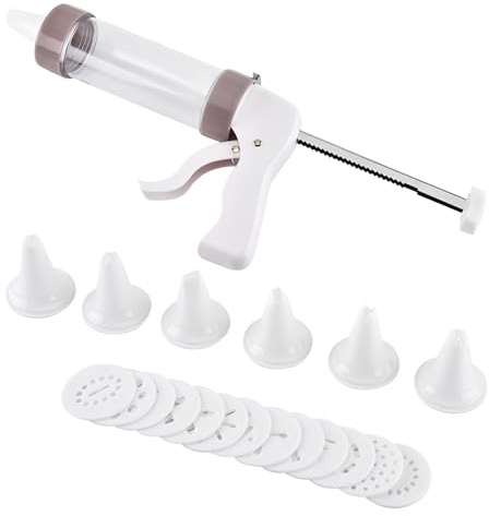 Presse à Biscuits pour la Pâtisserie - Accessoire de Pâtisserie,Machine à Biscuits avec 13 Disques et 6 Douilles pour Décorations Desserts Maison