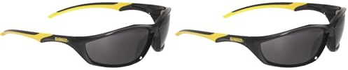 DEWALT Router Smoke Ploycarbon Safety Glasses - Yellow/Smoke, One Size (Pack of 2)