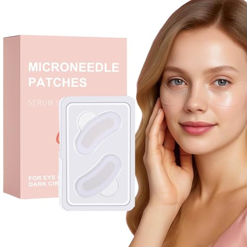 4 PCS di Patch Occhi Microneedling con Acido Ialuronico, Riduce le Rughe, Contro Occhiaie e Borse, Cura Intensiva degli Occhi