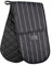 MasterChef Oven Gloves Heat Resistant, Double Oven Gloves Made from Cotton with Vegan PU Leather Logo & Hanging Loop, Attached Oven Mitts, Machine Washable, Heat Proof Pot Holders for the Kitchen