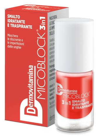 Dermovitamina Micoblock 3in1 Smalto Onicomicosi - Arancione Brillante - Smalto Curativo per Unghie - Tratta i Micosi Unghie Piedi - Rinforzante Unghie - 16 Colorazioni Disponibili - 5 ml