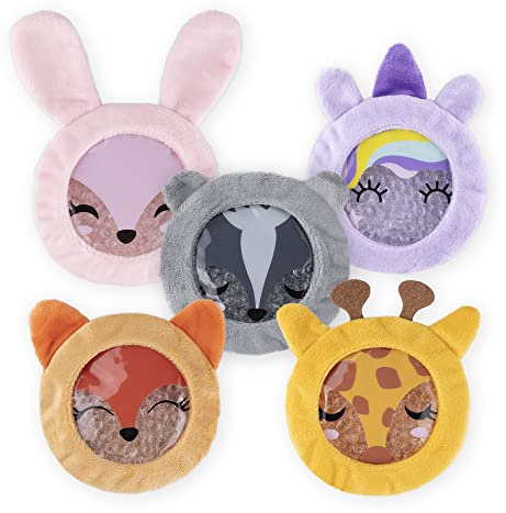 Navaris Kühlkissen 5 teilig - 5x Kälte Kissen Set kalt - Gelkissen Kompresse Kühlpack - Gel Kühlpads für Kinder und Erwachsene