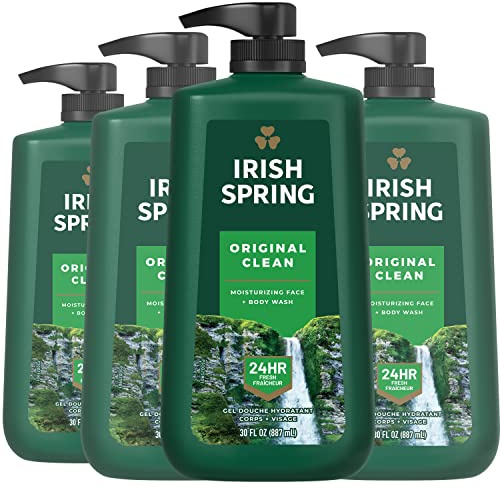 Irish Spring Original Clean Body Wash, 30 Oz Pump (Pack of 4)