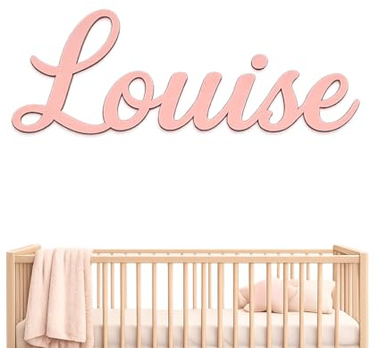 Panneau prénom en bois personnalisé 20–96 cm, plaque porte chambre enfant, étiquette caisse jouets, décoration murale prénom bébé, lettres bois chambre enfant