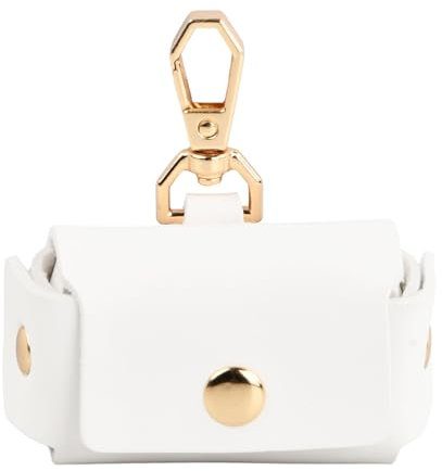 Amexo Portafedi per Cani Bianco in Pelle Cuscino Porta Fedi per Collare di Cane Custodia per Portafedi Nuziali Portatore di Fedi per Collare per Animali Domestici per Proposta Fidanzamento