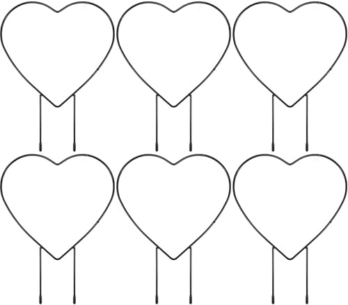 6 pezzi di supporto per piante rampicanti, traliccio interno, traliccio da giardino a forma di cuore, supporto per piante in vaso, supporto per piante rampicanti, supporto per fiori in vaso, traliccio
