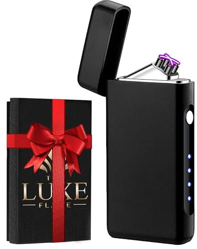Gifts for Men Him Dad Her Electric Lighter, Windproof Plasma Lighters with Battery Display, Windproof Lighter Rechargeable USB, Arc Lighter Birthday Gifts for Women, Boyfriend, Husband