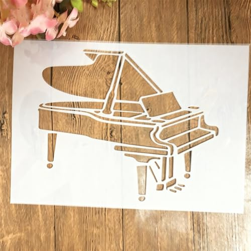 TIAMECH A4 Reusable Piano Stencil for Painting