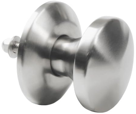 Amig - Pomello fisso per porte interne mod. 20 | ø80 x 70 mm | con bocchetta a rosetta | impugnatura ergonomica | per porte con spessore massimo di 70 mm | acciaio inossidabile 18/8 opaco