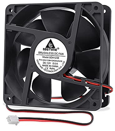 GDSTIME 120mm Fan 12CM PC Fan 120 x 38mm Computer Fans 12V 12038 3000 RPM Case Fans DC Brushless 125.1 CFM Cooling For Cabinet Workstation PSU Chassis Server