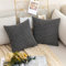 MIULEE Kissenbezug 35x35 Grau Sofakissen Kordsamt Kissenbezüge Quadrat Cord Dekokissen Kissenhülle Dekorativ Couchkissen Bezug Weich für Wohnzimmer Schlafzimmer 14x14 Inch 2er Set