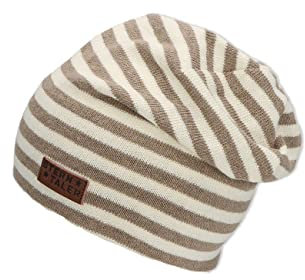 Sterntaler Unisex Slouch Streifle Beanie-Mütze, Ecru, 47