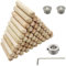 Tacos Madera, CESFONJER 55 pcs 8mm espigas de madera, 2 pcs Centro de Clavijas y 1 pcs Tope para Brocas, con llave hexagonal,para Muebles de Carpintería Carpintero Aficionado DIY