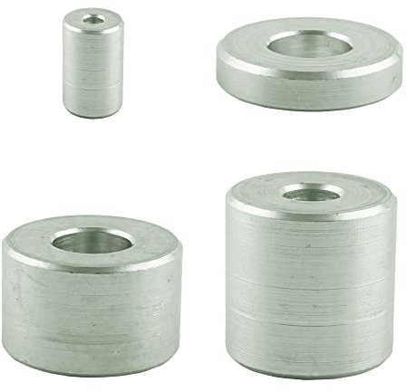 (10 Stück) Distanzhülsen Aluminium für M8 - Ø innen: 9 mm; Ø außen: 15 mm; Höhe: 10 mm Abstandsbuchse - Distanzbuchse - Aluhülse