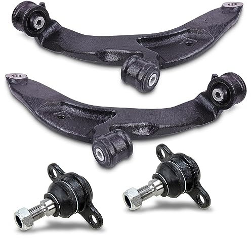 ATEC Germany Set di bracci di controllo - 2x braccio di controllo anteriore 2x giunto di sospensione anteriore Compatibile con VW TRANSPORTER T5, TRANSPORTER T6, MULTIVAN T5, MULTIVAN T6 CARAVELLE T6