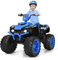 GOPLUS 12V Kinder Elektroquad, Batteriebetriebenes Auto mit LED-Scheinwerfern, Musik, Hupe, USB, Bluetooth, Radio, Langsamer Start, Hohe/Niedrige Geschwindigkeit, Quad Motorrad (Blau)