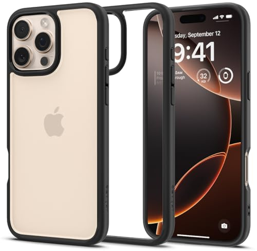 Spigen Ultra Hybrid Case Compatible with iPhone 16 Pro - Matte Black
