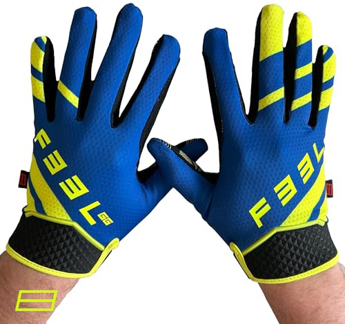 F33L SR3 Diamond Sim - Guanti da corsa, taglia M, colore: Blu/Giallo