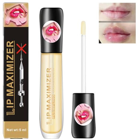 Natural Lip Plumper Lippen-Booster, Lip Volumizer Passion, Beseitigung von Trockenheitsfalten, Lip Plumping Balm Klarer Lipgloss,Macht die Lippen praller und hydratisierter 5 ml lipmask1 (1)