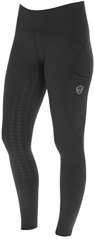 Covalliero Leggings da equitazione per bambini, colore nero, FS 2025, Nero , 140-146
