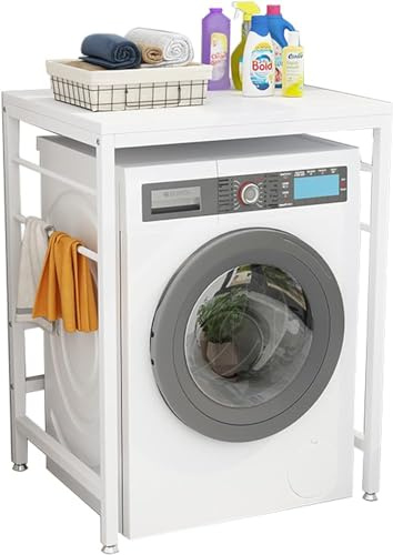 Smart Home, Dryer Stand Laundry Shelf Over Washing Machine Storage Unit,Free Standing Bathroom Storage Unit For Front Loader Washing Machine & Tu