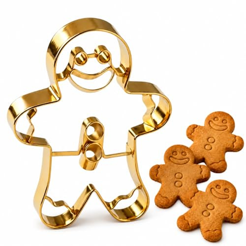 Large Gingerbread Man Cookie Cutter, Stainless Steel