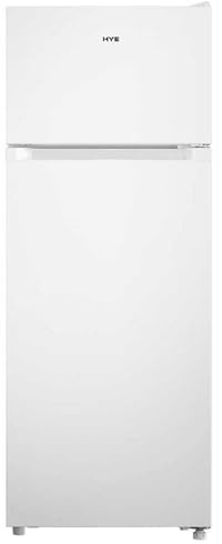 HYE Top-Mount Fridge Freezer - 206L Capacity, White | 169L Fridge, 37L Freezer, 170 KWH/Year, 40 dB, Glass Shelves, Reversible Doors - Ideal for UK Kitchens