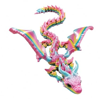 Yistoi 3D-tryckt drake med vingar, speciell form, mycket dekorativ