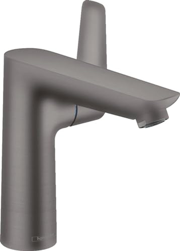 hansgrohe 71754340 Talis E 150 Single-Lever Washbasin Mixer Tap with Pop-Up Waste Fitting Brushed Black Chrome, spout Height 150 mm