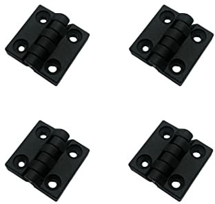 Der-beste-Preis Lot de 4 charnières polyvalentes en plastique blanc 65 x 65 mm - Montage facile sur face - Pour jardin, bateau ou ingénierie
