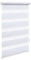 OBdeco Doppelrollo Duo Rollo Klemmfix ohne Bohren B110cm x H130cm(Stoffbreite 106 cm) Weiß für Fenster lichtdurchlässig und verdunkelnd